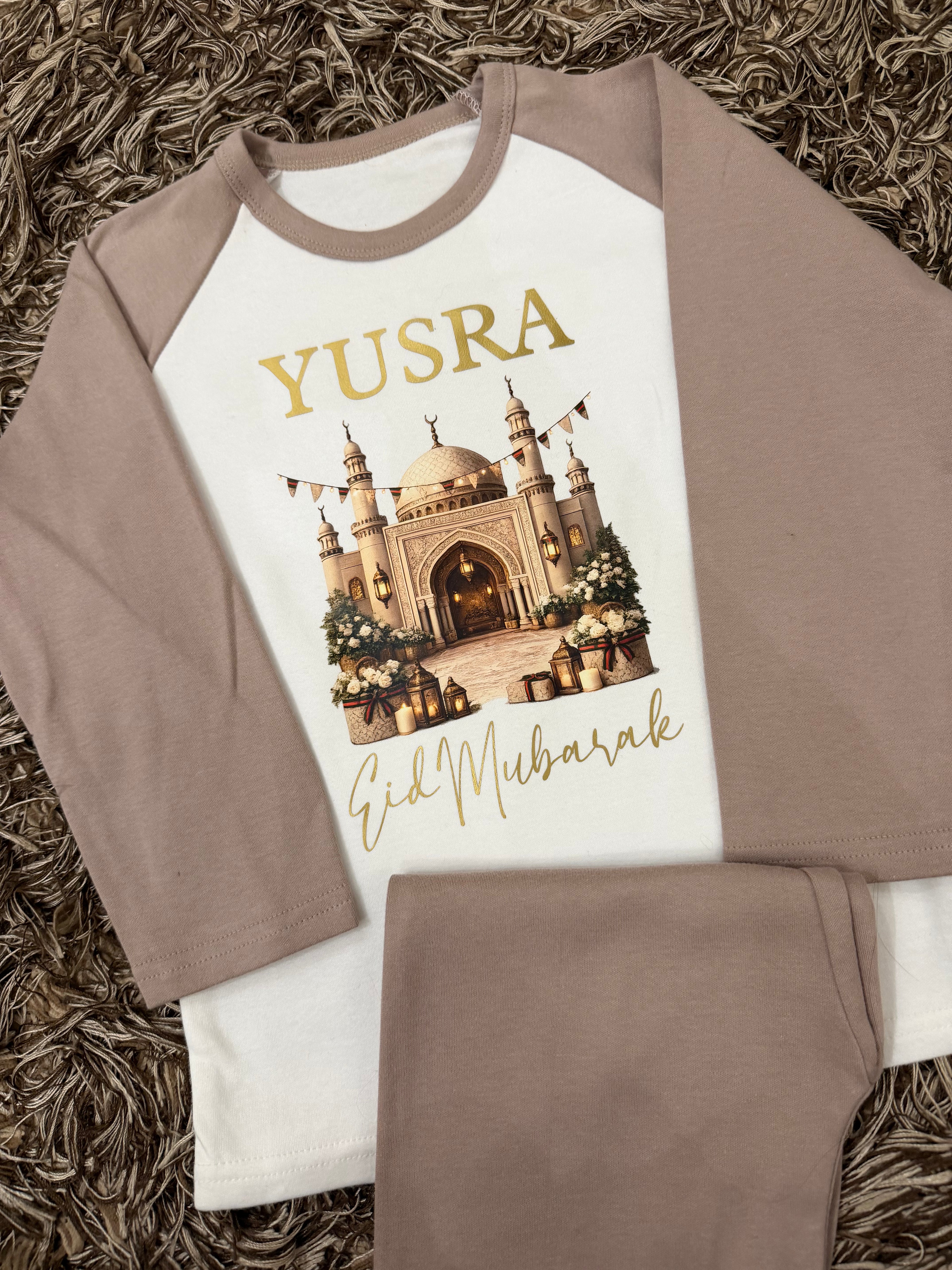 Eid Pyjamas | Beige Mosque Design