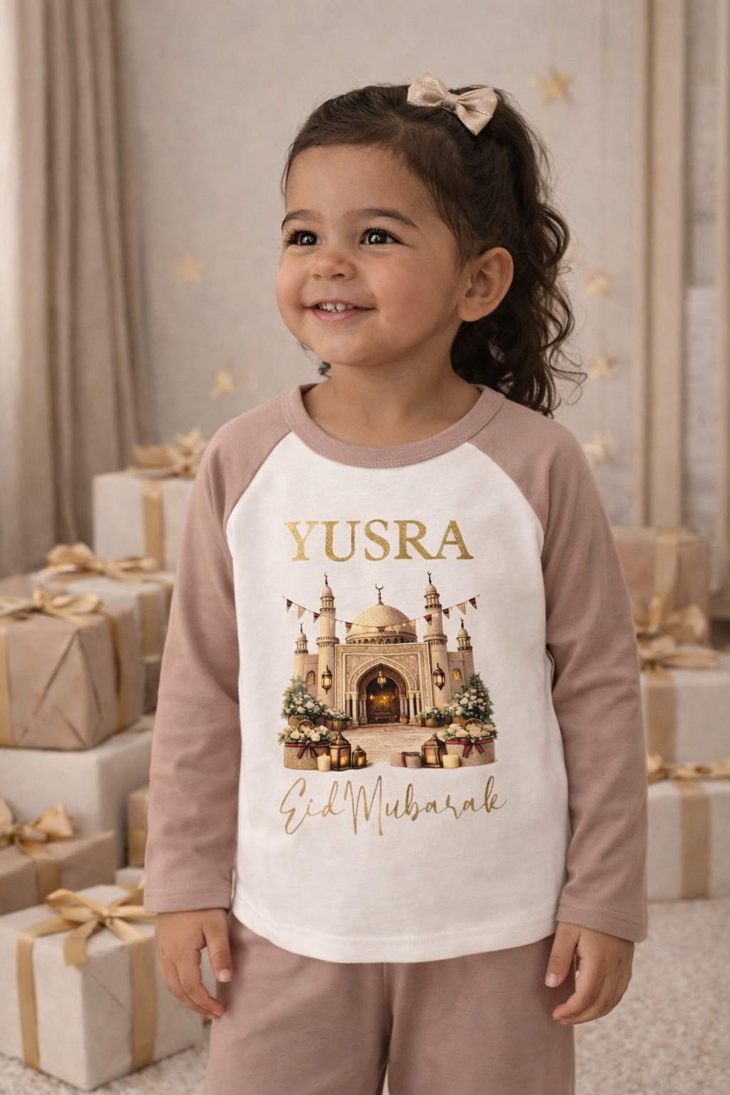 Eid Pyjamas | Beige Mosque Design