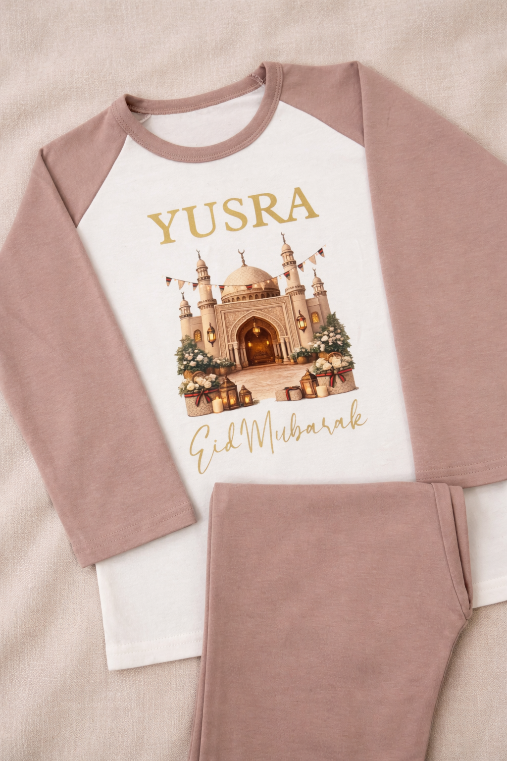 Eid Pyjamas | Beige Mosque Design